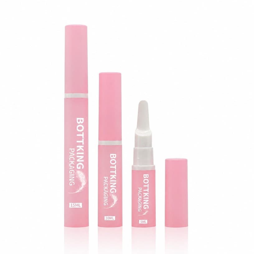 5 ml / 10 ml / 15 ml Airless Eye Cream & Travel Serum Bottles — surface finish and decoration detail