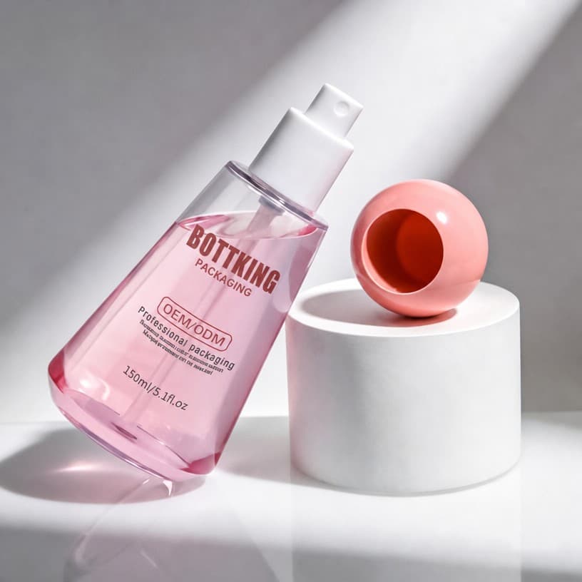 Ball Cap Conical Shape Fine Mist Spray Bottle — surface finish and decoration detail