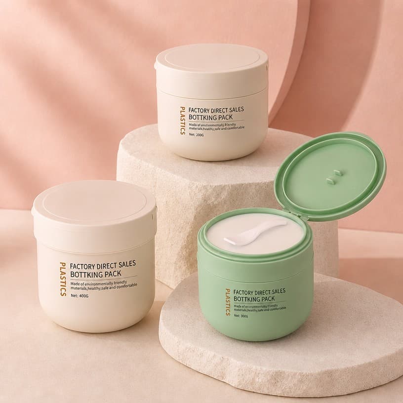 Plastic Cosmetic Jars — Plastic cosmetic jars are wide-mouth containers closed with a screw or press-fit
